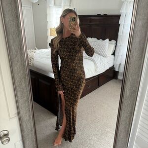 Bec + Bridge Checkmate Long Sleeve Maxi Dress